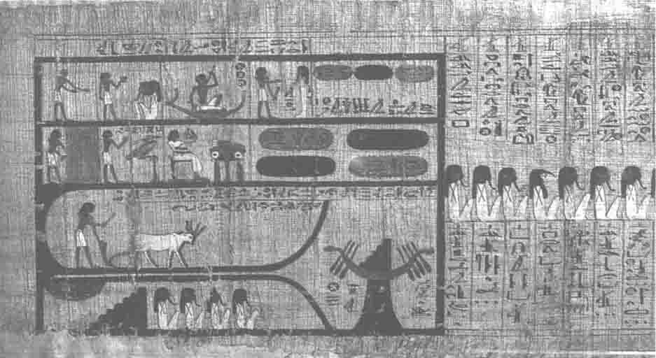 Подпись: Египетский папирус. «Книга мертвых». Иероглифический шрифт