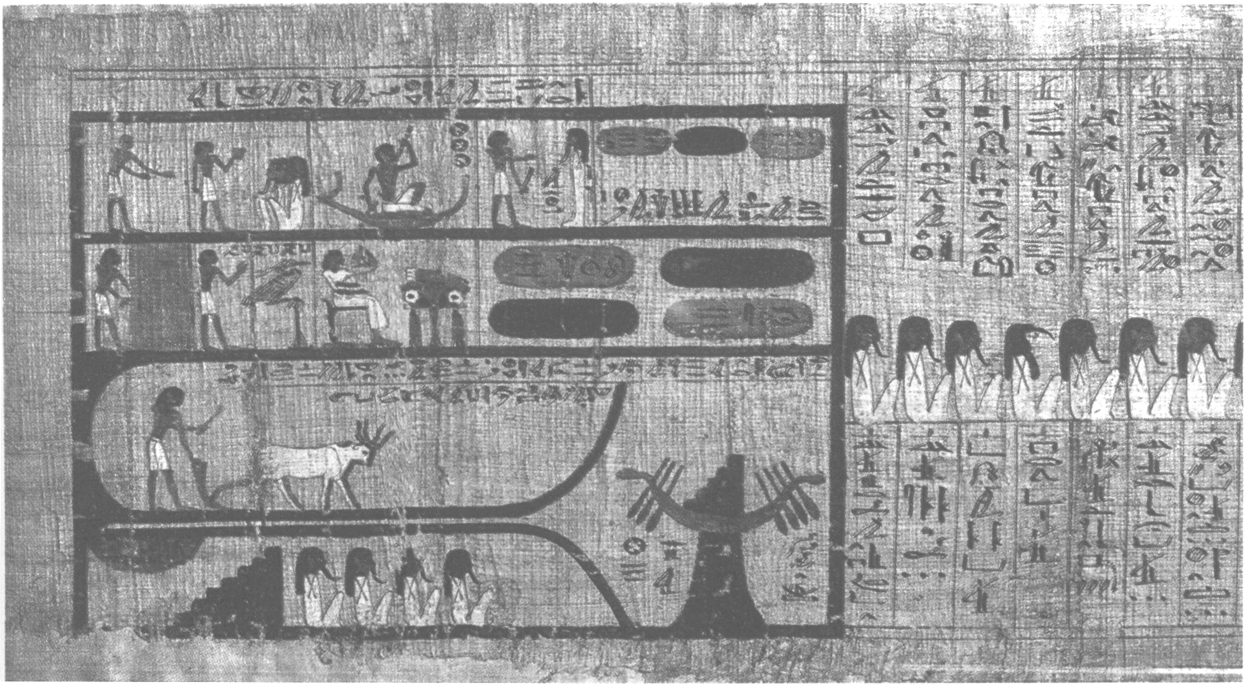 Тексты в Книге Мертвых написаны с помощью древнеегипетских иероглифов